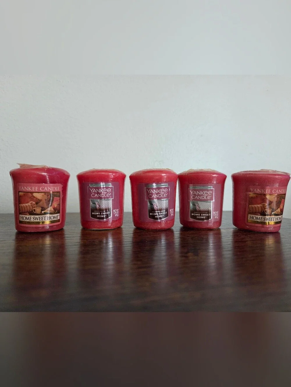 Yankee Candle Votive Lot Of 5 - Home Sweet Home